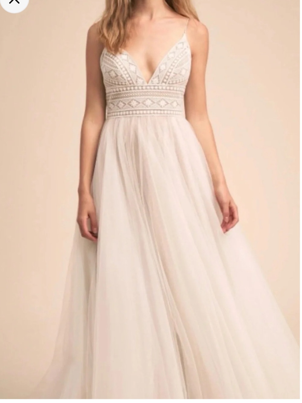 Willowby by Waters Thistle Wedding Dress 51702 Ivory Tulle Skirt Chiara Lace Top